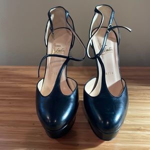 Christian Louboutin Top LA 140 Black Kid 37.5